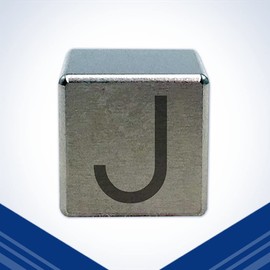 Tungsten Engraved Cube - 0.5" (J)