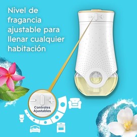 Glade Aceites Naturales Aromatizante de Ambiente Continuo, Aparato Eléctrico y Repuesto, Aroma Paraíso Azul
