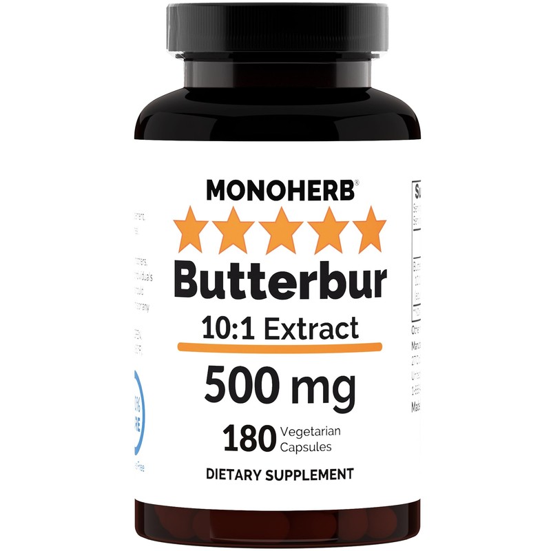 MONOHERB Butterbur Extract 500 mg - 180 Capsules