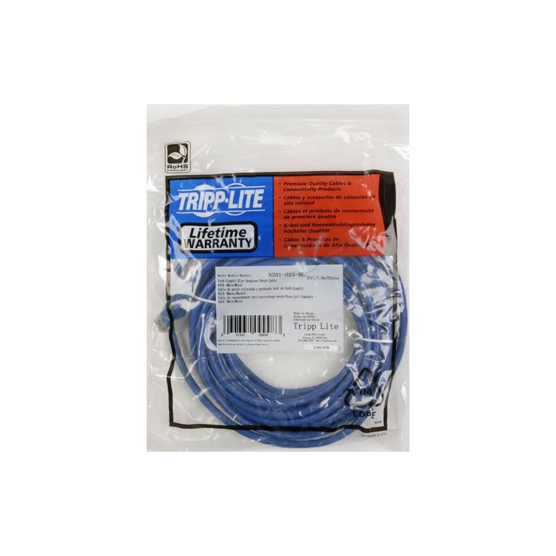 Tripp Lite Cat6 Gigabit Snagless Molded Patch Cable (RJ45 M/M)