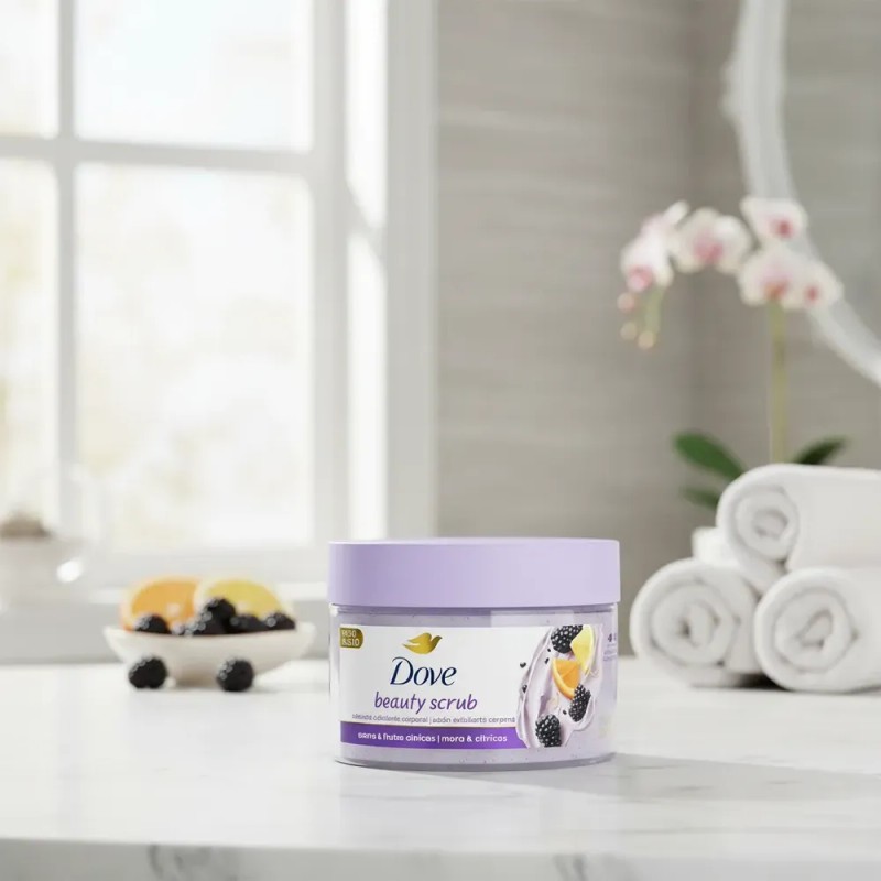 Exfoliante Dove Beauty Scrub Mora Y Cítricos 280g