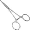DEXSUR Precision Kelly Hemostat Forceps Locking Tweezers Clamp, Silver, Straight