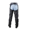 Motorcycle Leather Chaps for Men Biker Riding Cowboy Chaps Black