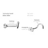 PIERCINGLINE Set of 3 925 Sterling Silver Nose Piercing |