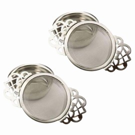 2 Pack Filter Tea Mesh with Drip Bowls Tea Strainers Stainless Steel Strainer for Loose Tea Leaf Filter