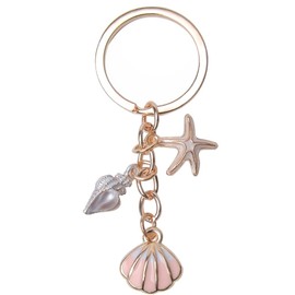Sudaporn Beach Keychain for Women Girls Seashell Keychains for Mom Sisters Friend Ocean Key Chains for Beach Ocean Lover Birthday Christmas Gift for Marine Biologist Daughter Granddaughter