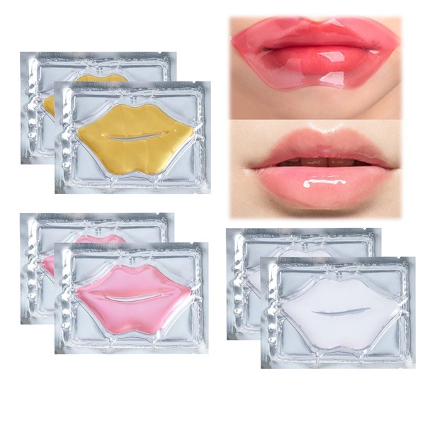 Set of 6 Collagen Crystal Lip Masks: Moisturizing, Nourishing, &