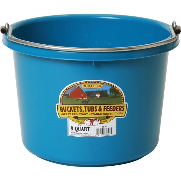 Miller Manufacturing P-8-TEAL 8-Quart Plastic Buckets, Teal