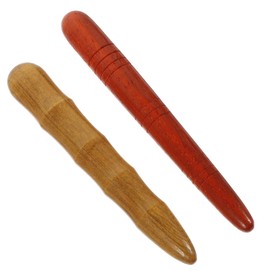 FOMIYES 2sets Massage Equipment Wooden Foot Massager Stick for Body Neck Shoulder Back Natural Material Enhance Circulation 2pcs*2