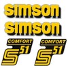 Simson S51 Comfort Retro Sticker Set of 4