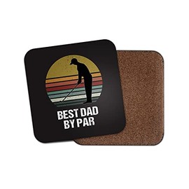 1 x Funny Best Dad Coaster - Golf Golfer Par Daddy Father's Day #70628
