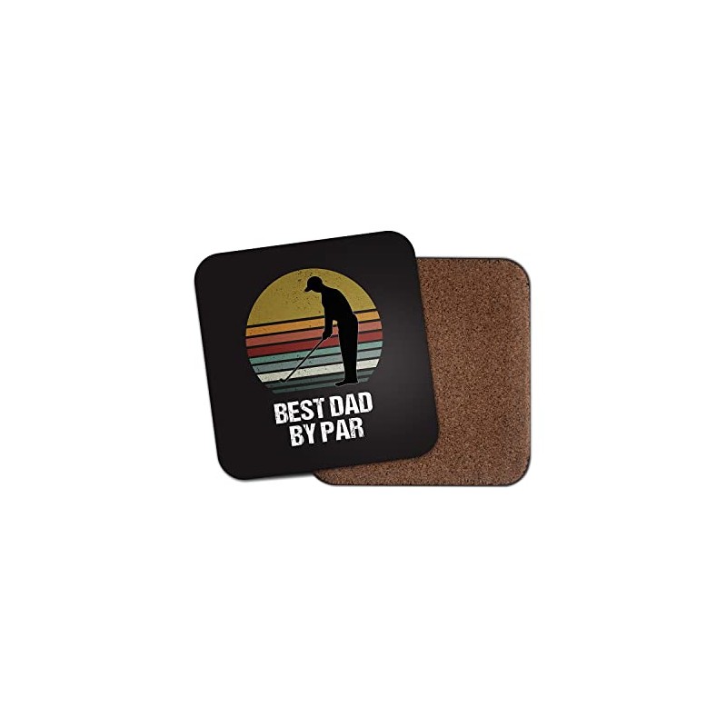 1 x Funny Best Dad Coaster - Golf Golfer Par