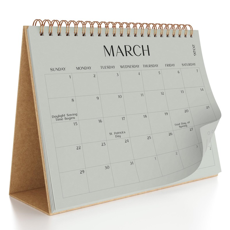 Aesthetic Desk Calendar 2026 - Runs until December 2026 -