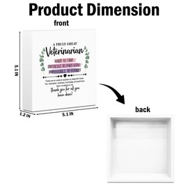 Veterinarian Gifts Wooden Box Sign Wall Decor Wooden Plaque Sign Vet Tech Gifts Thank You Gifts Veterinary Gifts Office Hospital Living Room Bedroom Home Decor Desk Shelf Table Decor Retirement Gifts