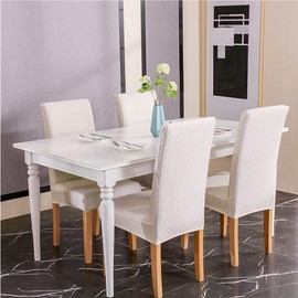 HZDHCLH Chair Covers Slipcovers 4/6 PCs Stretch Removable Washable Short Dining Chair Protector Cover Seat for Hotel,Dining Room,Ceremony（Ash streak,6 PCS）