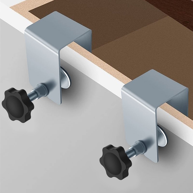 Claumeng 2Pcs Cabinet Installation Clamp Zinc Drawer Fixing Clip Adjustable