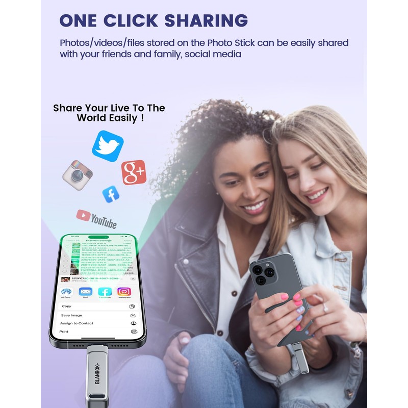 BLANBOK+ USB C Flash Drive 64GB USB Storage Stick