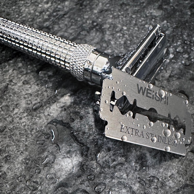 WEISHI 50Count Single Edge Razor Blades- Double Edge Safety Razor