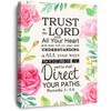 OTINGQD Trust in The Lord Proverbs 3:5-6 Canvas Wall Art,Bible