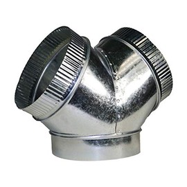 DL Wholesale Y Duct Connector 8in x 6in x 6in Galvanized Steel HVAC Splitter for Ventilation & Exhaust Systems
