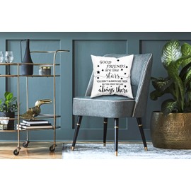 ZNGFON Good Friends are Like Stars Good Friends Gifts for Women，Female，Her，Girls，Bestie Friends，Sisters，Soul Sister - Friendship Gift Throw Pillow Covers 18x18 Inch for Birthday，Galentine's Day