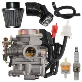 Carbman GY6 139QMB 139QMA Carburetor For 4 Stroke GY6 49CC 50CC 80CC Engines PD18J Scooters Mopeds Atv'S Go-Karts Quads And Kymco Vehicles With Intake Manifold