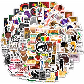 100Pcs Black History Stickers for Kids & Adults - Black History Month Stickers Bulk, African American Stickers, Black History Gifts, Black History Month Gifts, Black History Decorations