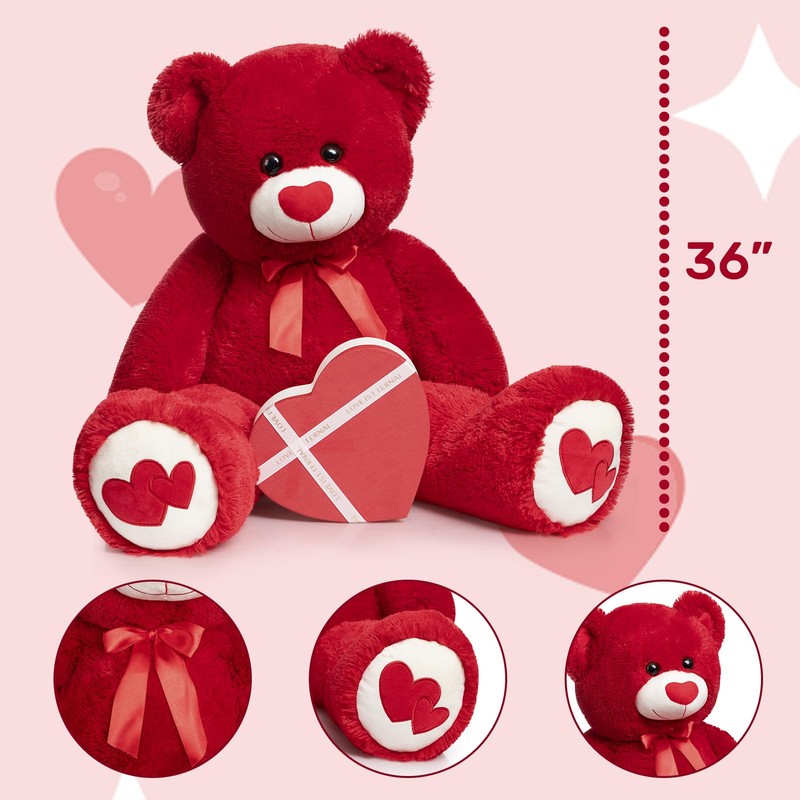 HollyHOME Big Teddy Bear Stuffed Animal Large Bear Plush with