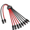 JXMXRPV Solar Connectors for 4 Solar Panels,Tool-Free Solar Panels Connectors,Waterproof