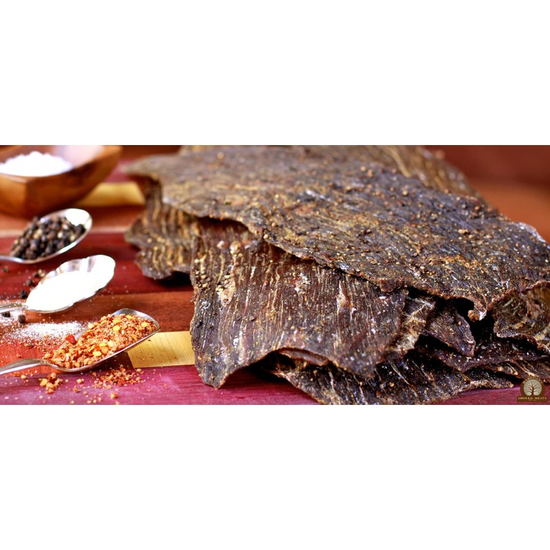 Mahogany Smoked Meats: Peppered Beef Jerky - 16oz