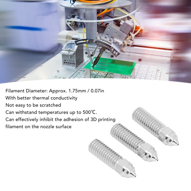 3Pcs 3D Printer Extruder Nozzle 1.75mm M6 High Speed Hotend