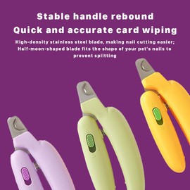 Pet Dog and Cat Nail Clippers and Trimmers , Avoid Over-Trimming, Easy to Use, Cats for Grooming, Dog Nail Clippers, Paw Care for Cats and Dogs, Nail Trimmers - Pet Products for Pet Grooming (Purple)