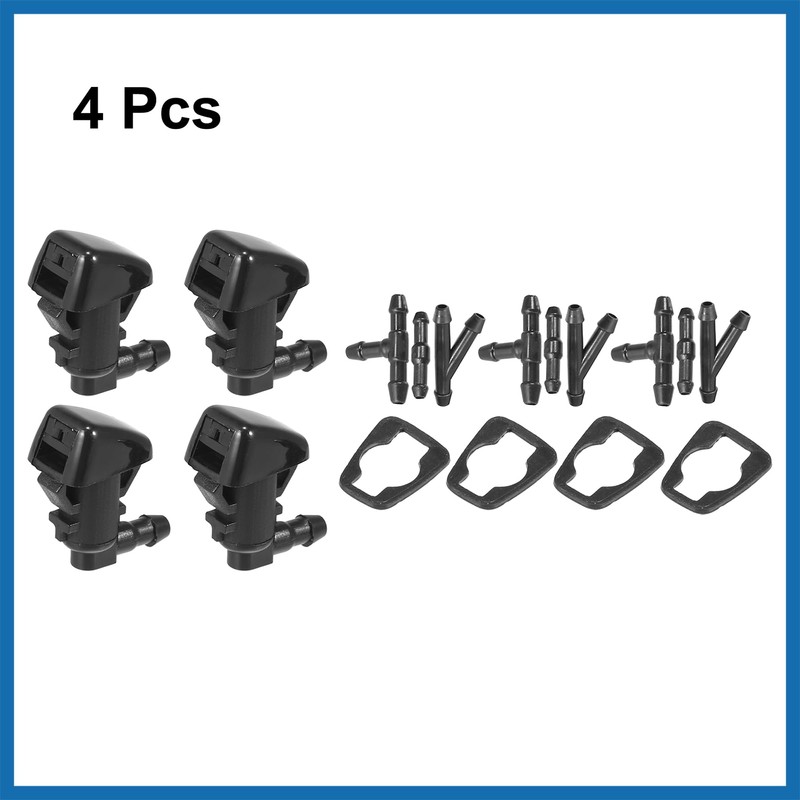 A ABSOPRO 4pcs Car Front Windshield Washer Nozzles for Jeep
