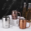 Stainless Steel Beer Mug Double Layer Insulation Multipurpose Safe Ergonomic