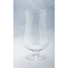 CC Home Furnishings Handblown Glass Hurricane Pillar Candle Holder - 16” - Clear