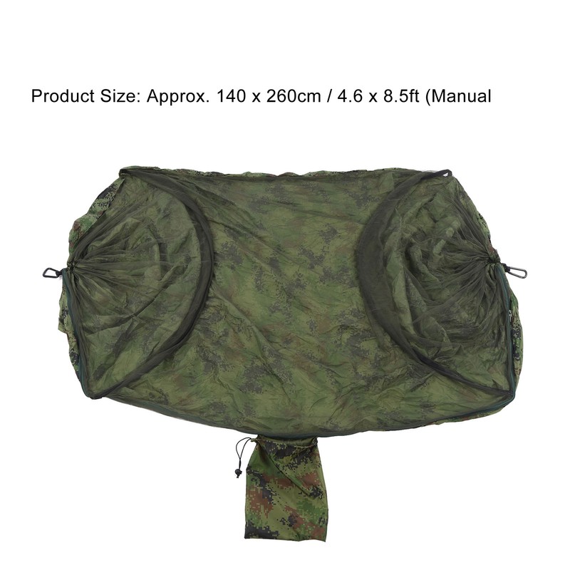 Camping Hammock 2 Persons 440lb Capacity Camo Color Bed Net
