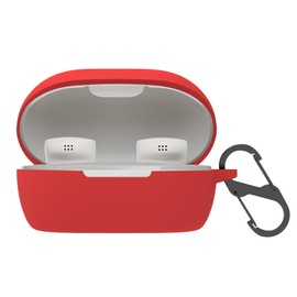 WUWOCJ Case Compatible with Bose New QuietComfort Wireless Noise Cancelling Earbuds 2024,Soft Silicone Cover Headphone Accessories with Carabiner (Red)