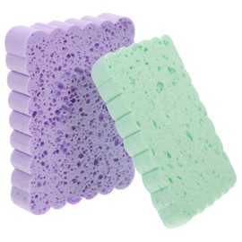 Healeved 4Pcs Household Exfoliating Sponges Compact Face Scrubbers for Convenient Makeup Removal Skin Care Soft Pva Material Portable Cleaning Tools