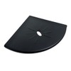 Tenedos Resin Decor 8 Inches Corner Shower Shelf – Black
