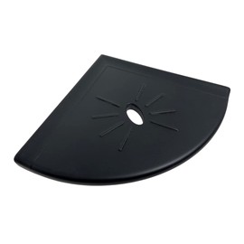 Tenedos Resin Decor 8 Inches Corner Shower Shelf – Black Flatback 9x9 Wall Mounted Bathroom Tile Storage Accessory for Soap, Shampoo & Essentials, Durable Resin