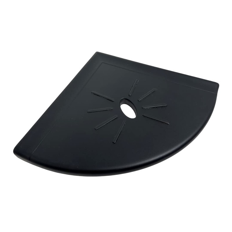 Tenedos Resin Decor 8 Inches Corner Shower Shelf – Black