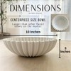 OAKOA Concrete Decorative Bowl - White Large Decorative Bowls for