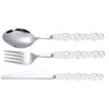 Luxury Pearl Cutlery Set, 304 Stainless Steel Utensils, Fine Polished,
