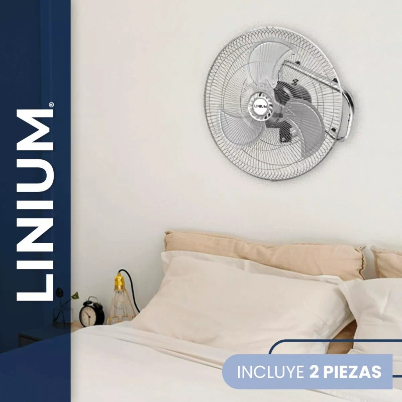 Linium Ventilador Aire 3en1 Industrial Metal Premium Paquete De 2