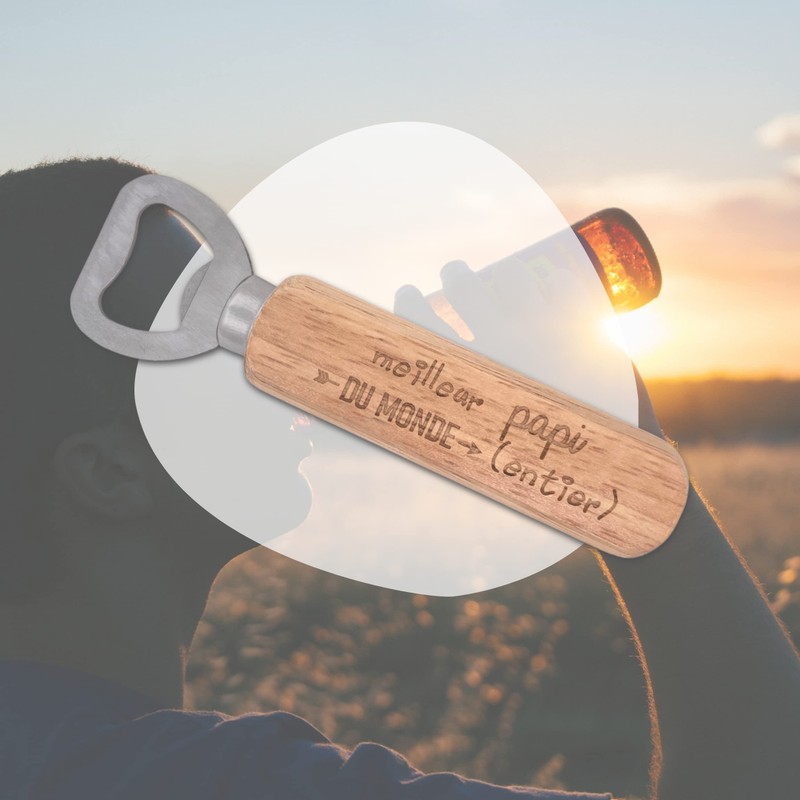ERNESTINE - Bottle Opener Papi je t'aime - Gift for