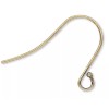 Beadsmith Ear Wire, 10 Antiqued Gold Plated Brass 15mm Fishhook