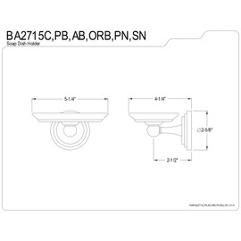 Kingston Brass BA2715C Milano Soap Dish, 5-1/4-Inch, Polished Chrome