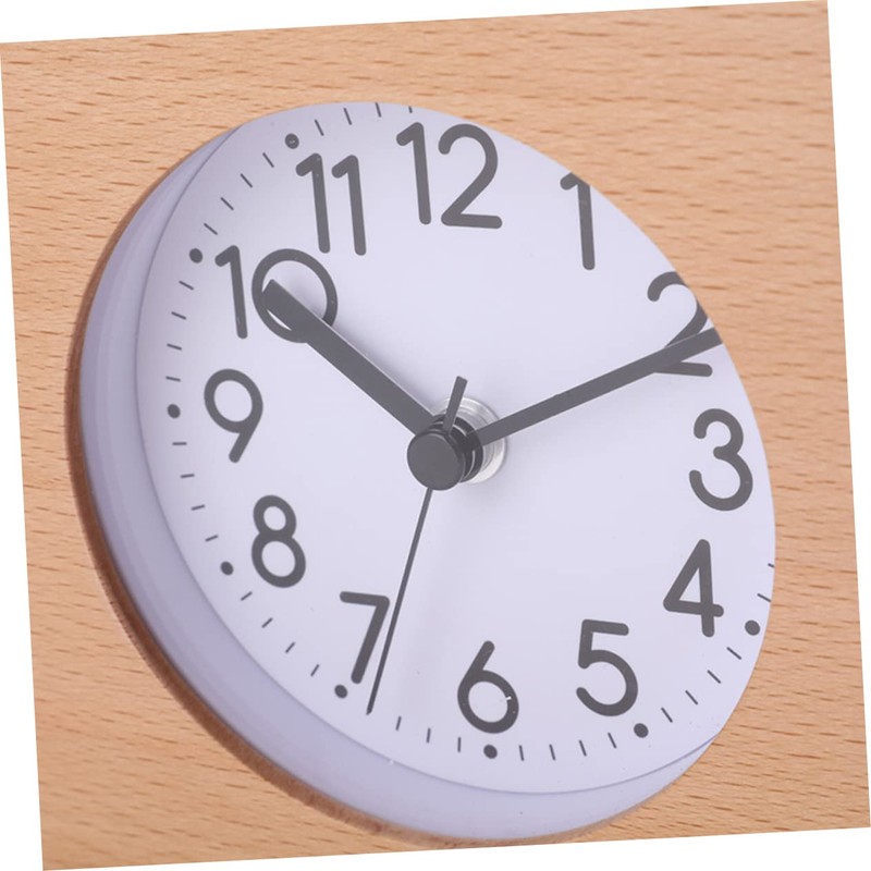 Mobestech Creative Wooden Square Alarm Clock with Night Light Snooze