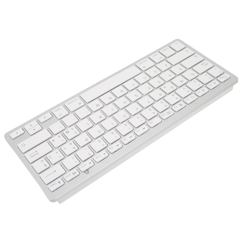 Wireless Keyboard Mini 78 Keys Ultra Thin Portable White Computer