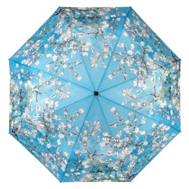 VON LILIENFELD® Pocket Umbrella Vincent van Gogh Almond Blossom Automatic Opening Windproof Folding Slightly Stable Mini Art